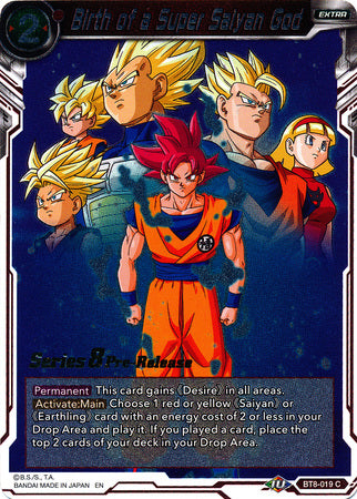 Birth of a Super Saiyan God (BT8-019_PR) [Malicious Machinations Prerelease Promos] | Dragon's Lair Comics and Fantasy Houston TX