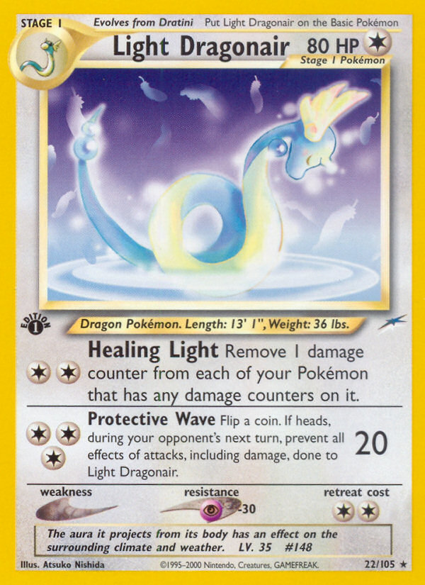 Light Dragonair (22/105) [Neo Destiny 1st Edition] | Dragon's Lair Comics and Fantasy Houston TX