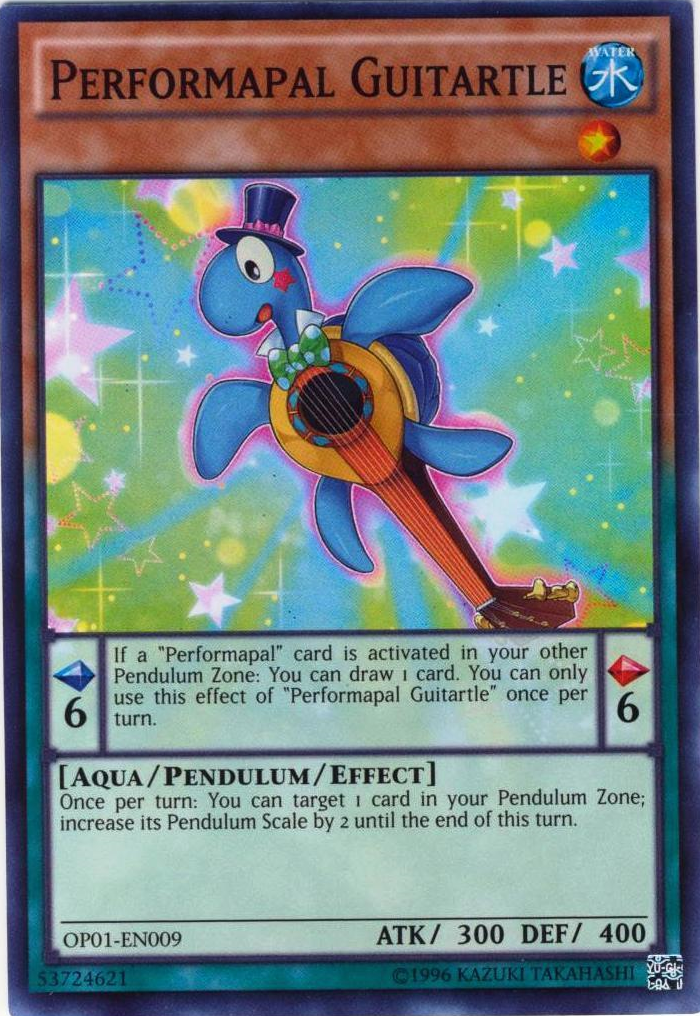 Performapal Guitartle [OP01-EN009] Super Rare | Dragon's Lair Comics and Fantasy Houston TX