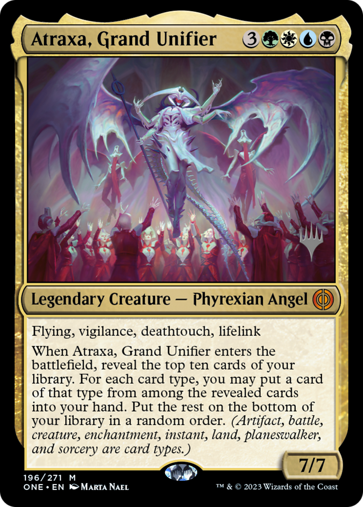 Atraxa, Grand Unifier (Promo Pack) [Phyrexia: All Will Be One Promos] | Dragon's Lair Comics and Fantasy Houston TX