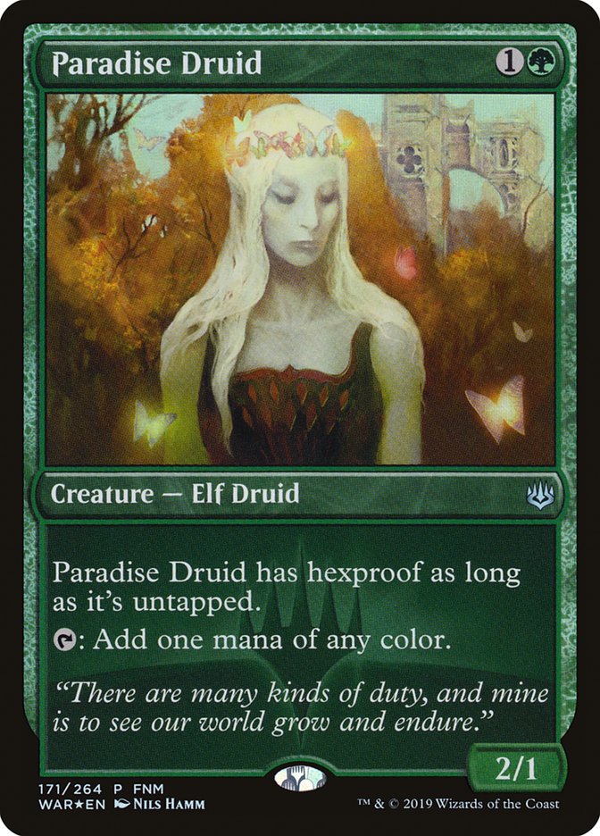 Paradise Druid (FNM) [War of the Spark Promos] | Dragon's Lair Comics and Fantasy Houston TX