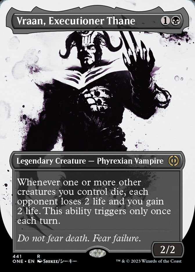 Vraan, Executioner Thane (Borderless Ichor Step-and-Compleat Foil) [Phyrexia: All Will Be One] | Dragon's Lair Comics and Fantasy Houston TX