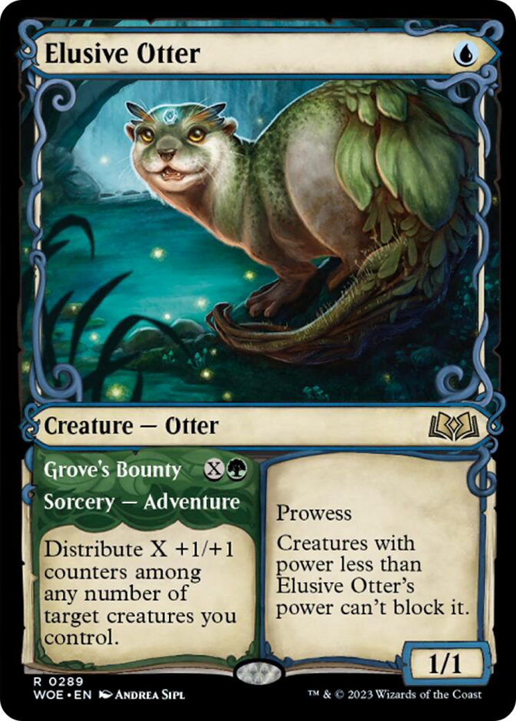 Elusive Otter // Grove's Bounty (Showcase) [Wilds of Eldraine] | Dragon's Lair Comics and Fantasy Houston TX