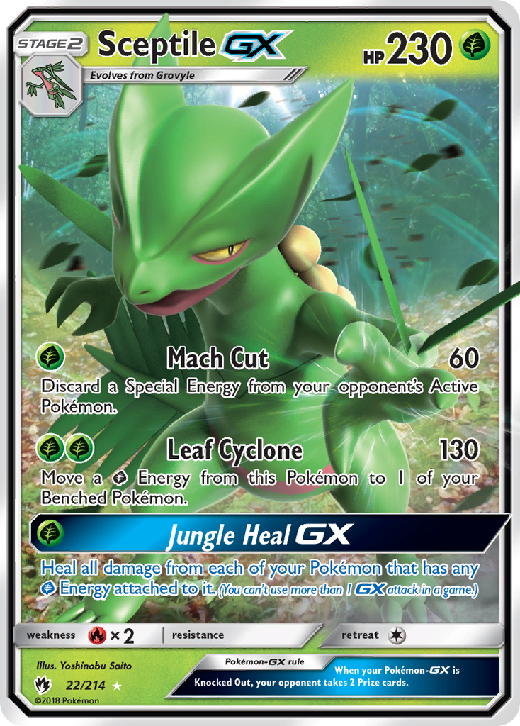 Sceptile GX (22/214) [Sun & Moon: Lost Thunder] | Dragon's Lair Comics and Fantasy Houston TX