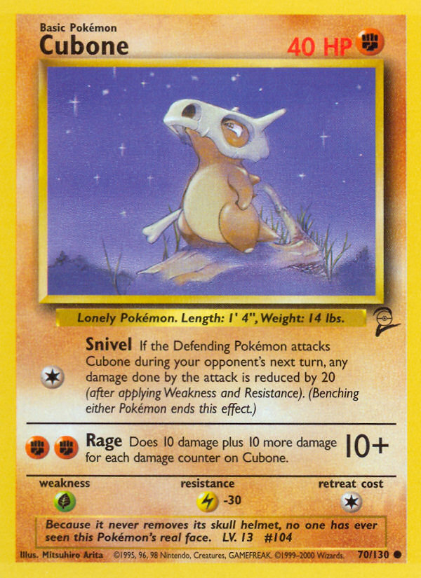 Cubone (70/130) [Base Set 2] | Dragon's Lair Comics and Fantasy Houston TX