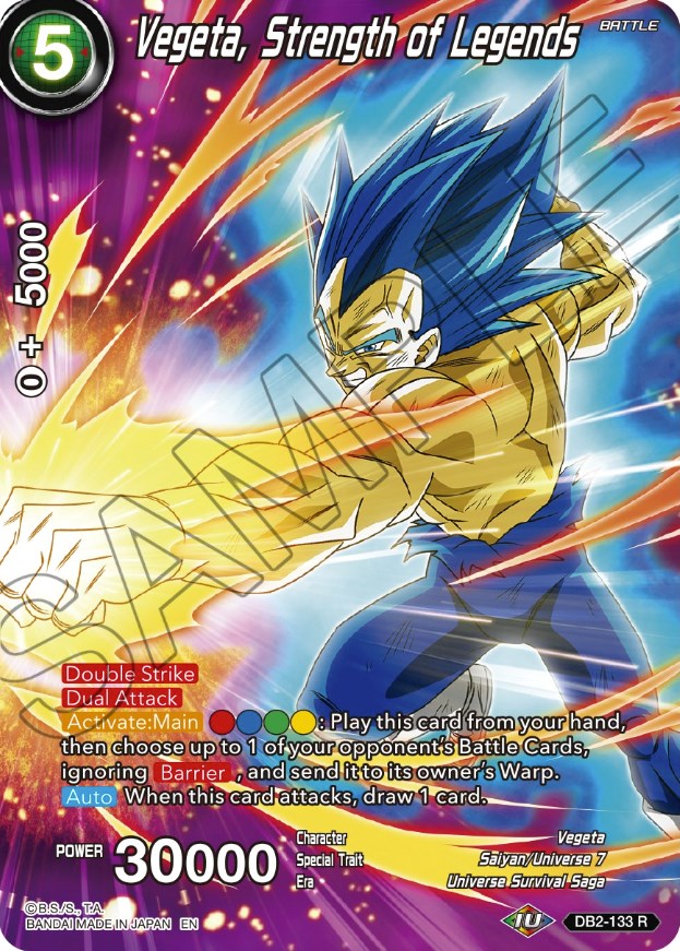 Vegeta, Strength of Legends (DB2-133) [Theme Selection: History of Vegeta] | Dragon's Lair Comics and Fantasy Houston TX