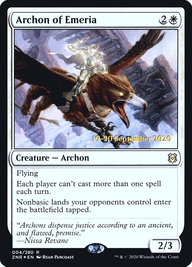 Archon of Emeria [Zendikar Rising Prerelease Promos] | Dragon's Lair Comics and Fantasy Houston TX