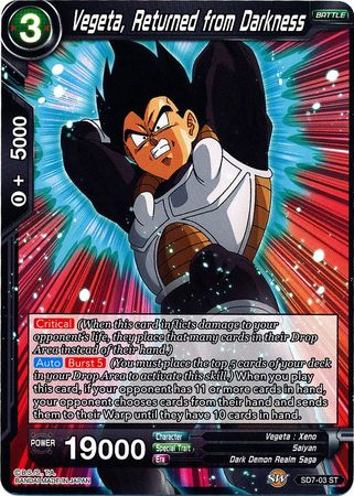 Vegeta, Returned from Darkness (Starter Deck - Shenron's Advent) (SD7-03) [Miraculous Revival] | Dragon's Lair Comics and Fantasy Houston TX