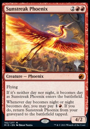 Sunstreak Phoenix (Promo Pack) [Innistrad: Midnight Hunt Promos] | Dragon's Lair Comics and Fantasy Houston TX