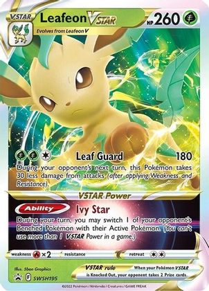 Leafeon VSTAR (SWSH195) (Jumbo Card) [Sword & Shield: Black Star Promos] | Dragon's Lair Comics and Fantasy Houston TX