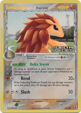 Sandslash (27/113) (Delta Species) (Stamped) [EX: Delta Species] | Dragon's Lair Comics and Fantasy Houston TX