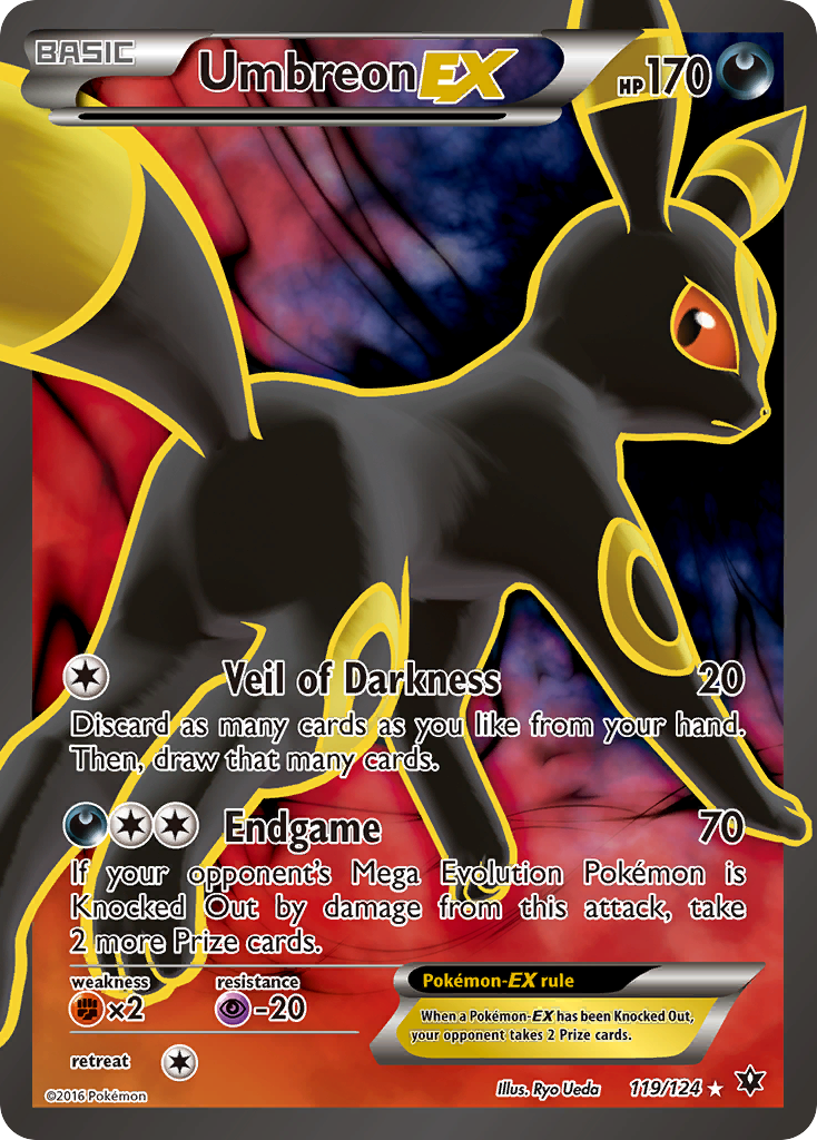 Umbreon EX (119/124) [XY: Fates Collide] | Dragon's Lair Comics and Fantasy Houston TX