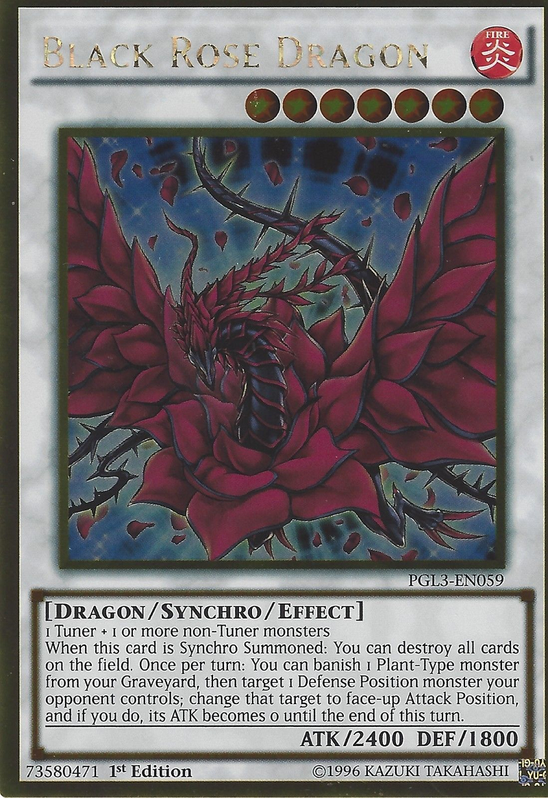 Black Rose Dragon [PGL3-EN059] Gold Rare | Dragon's Lair Comics and Fantasy Houston TX