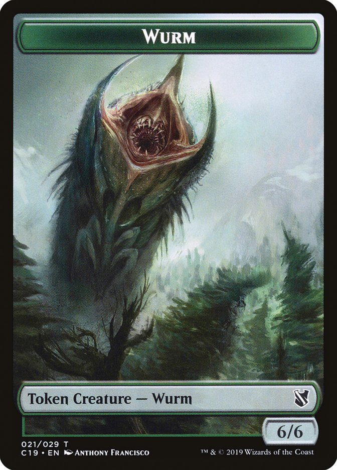 Wurm Token [Commander 2019 Tokens] | Dragon's Lair Comics and Fantasy Houston TX