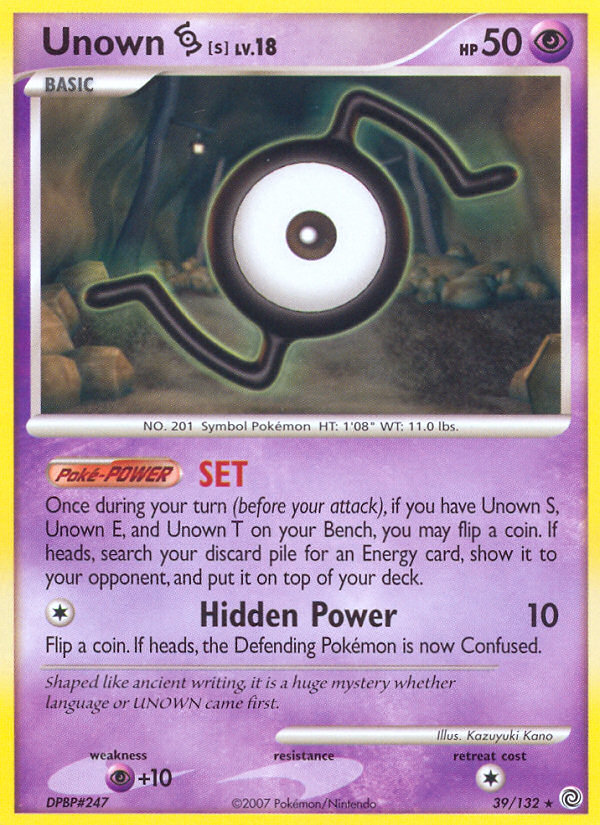 Unown S (39/132) [Diamond & Pearl: Secret Wonders] | Dragon's Lair Comics and Fantasy Houston TX