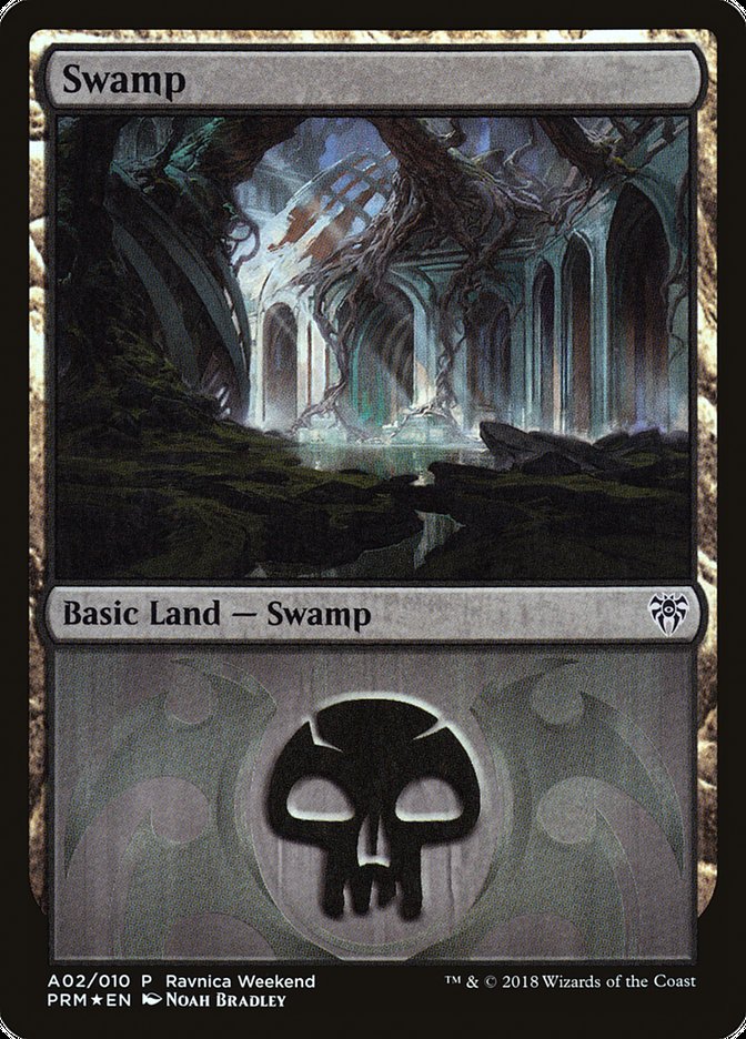 Swamp (A02) [Ravnica Allegiance Ravnica Weekend] | Dragon's Lair Comics and Fantasy Houston TX