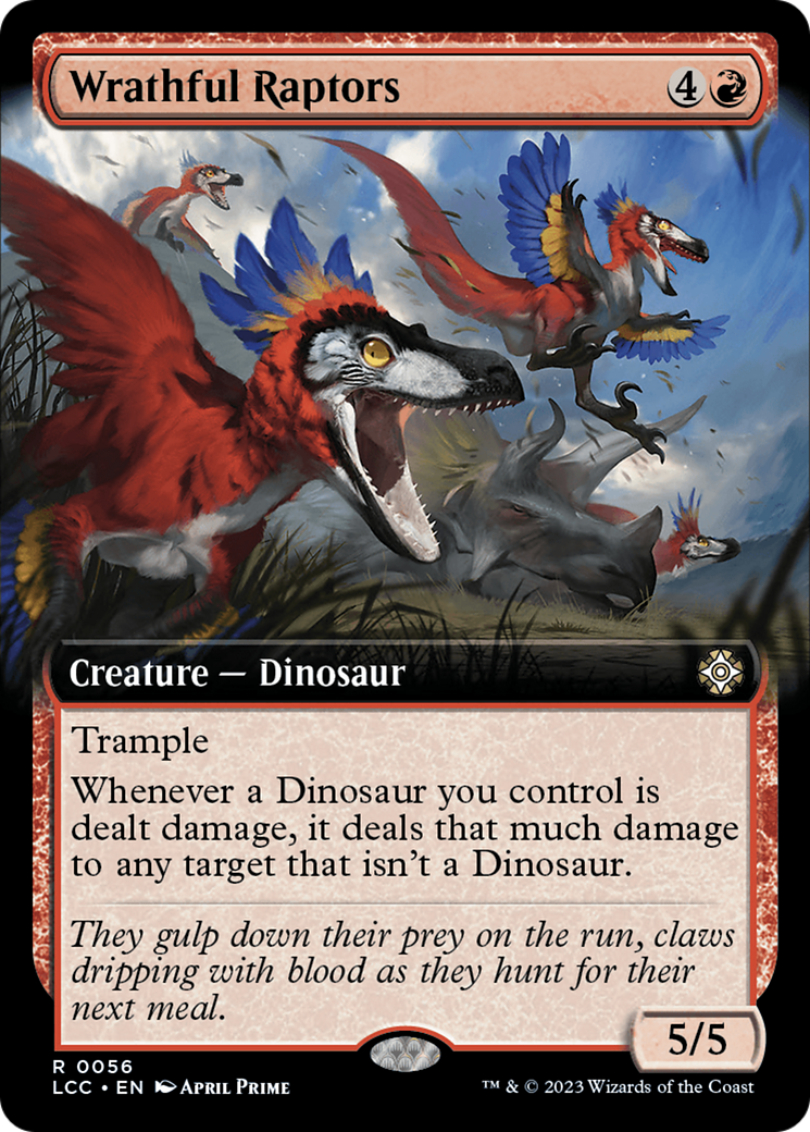 Wrathful Raptors (Extended Art) [The Lost Caverns of Ixalan Commander] | Dragon's Lair Comics and Fantasy Houston TX