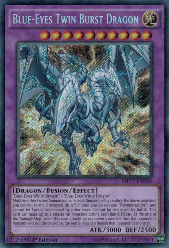 Blue-Eyes Twin Burst Dragon [MP17-EN056] Secret Rare | Dragon's Lair Comics and Fantasy Houston TX