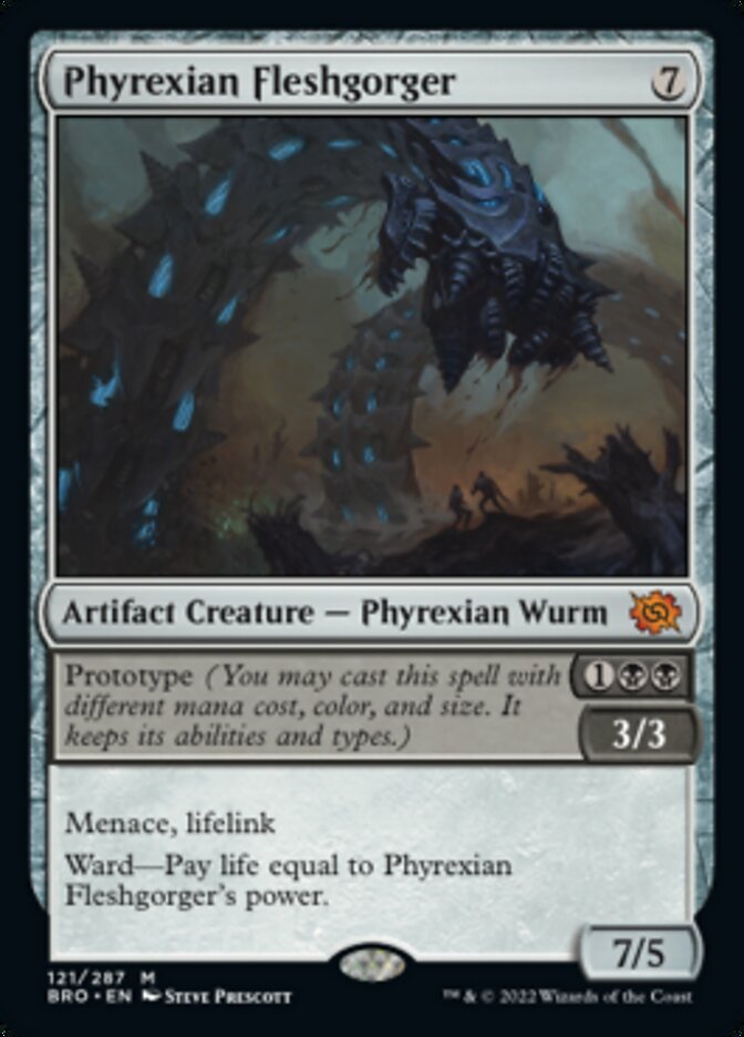 Phyrexian Fleshgorger (Promo Pack) [The Brothers' War Promos] | Dragon's Lair Comics and Fantasy Houston TX