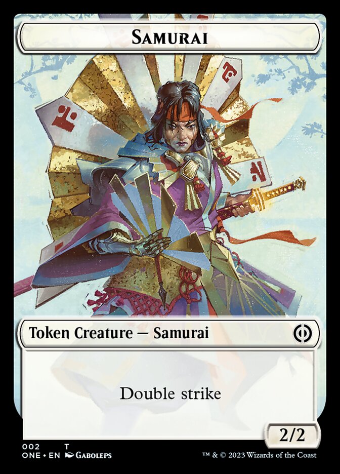 Rebel // Samurai Double-Sided Token [Phyrexia: All Will Be One Tokens] | Dragon's Lair Comics and Fantasy Houston TX