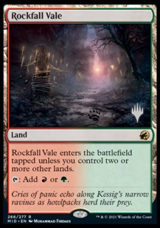 Rockfall Vale (Promo Pack) [Innistrad: Midnight Hunt Promos] | Dragon's Lair Comics and Fantasy Houston TX