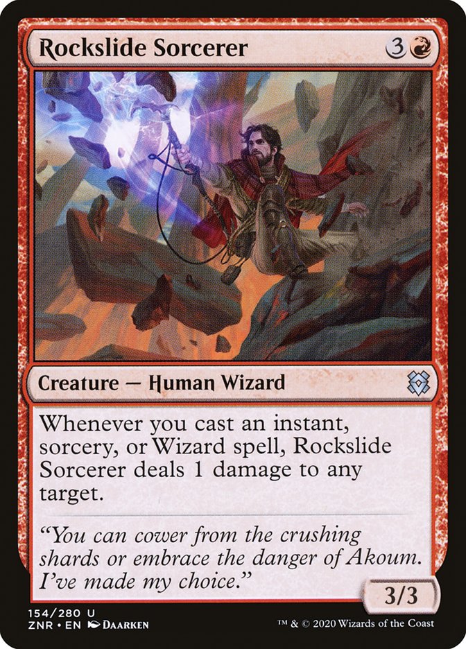 Rockslide Sorcerer [Zendikar Rising] | Dragon's Lair Comics and Fantasy Houston TX