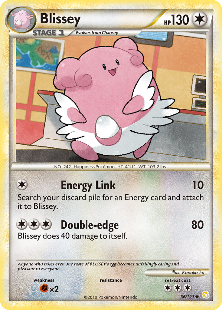 Blissey (36/123) [HeartGold & SoulSilver: Base Set] | Dragon's Lair Comics and Fantasy Houston TX