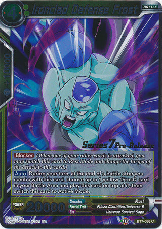 Ironclad Defense Frost (BT7-086_PR) [Assault of the Saiyans Prerelease Promos] | Dragon's Lair Comics and Fantasy Houston TX