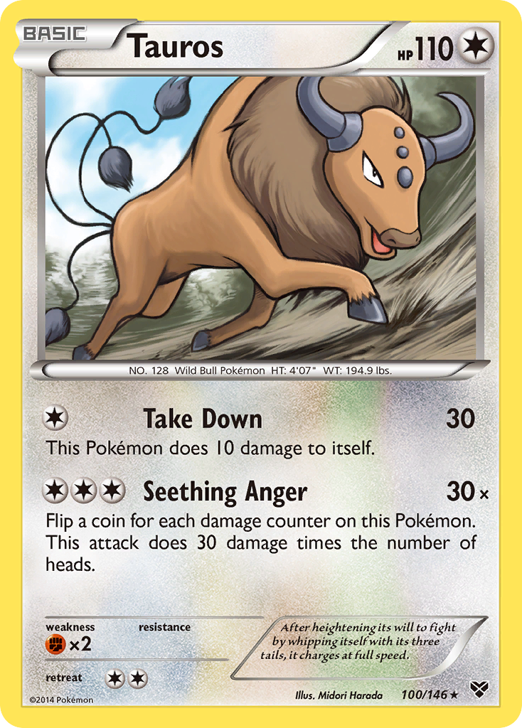 Tauros (100/146) [XY: Base Set] | Dragon's Lair Comics and Fantasy Houston TX