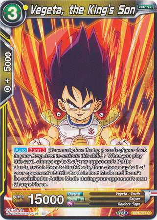 Vegeta, the King's Son (DB1-067) [Dragon Brawl] | Dragon's Lair Comics and Fantasy Houston TX