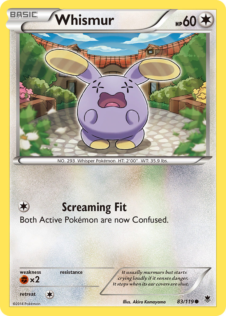 Whismur (83/119) [XY: Phantom Forces] | Dragon's Lair Comics and Fantasy Houston TX