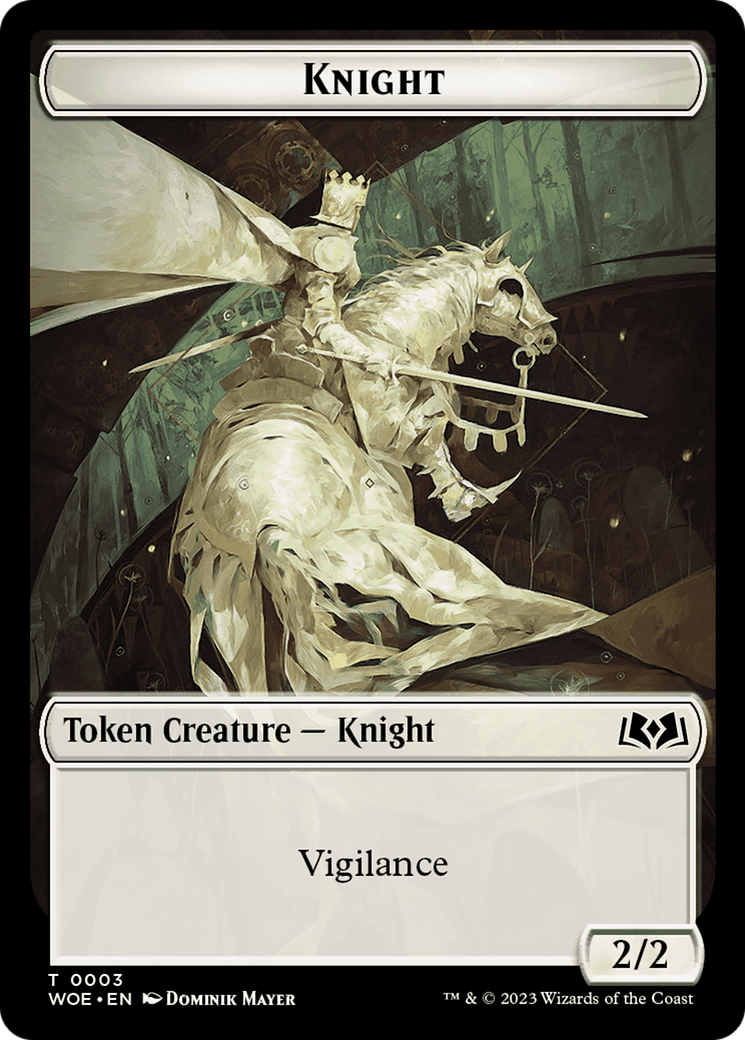 Knight // Food (0011) Double-Sided Token [Wilds of Eldraine Tokens] | Dragon's Lair Comics and Fantasy Houston TX