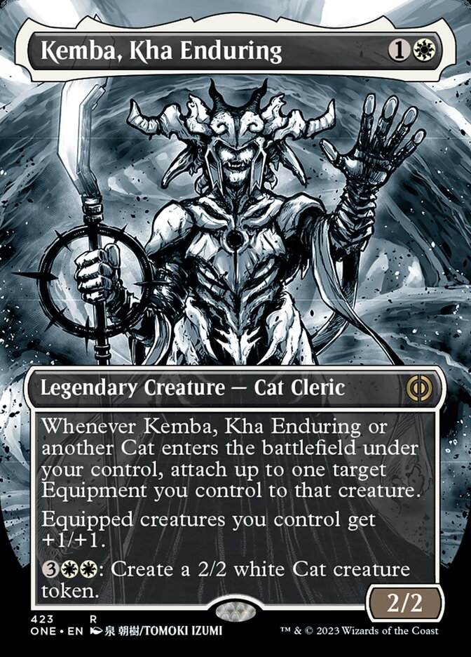 Kemba, Kha Enduring (Borderless Manga Step-and-Compleat Foil) [Phyrexia: All Will Be One] | Dragon's Lair Comics and Fantasy Houston TX