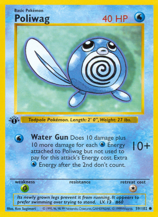 Poliwag (59/102) (Shadowless) [Base Set 1st Edition] | Dragon's Lair Comics and Fantasy Houston TX