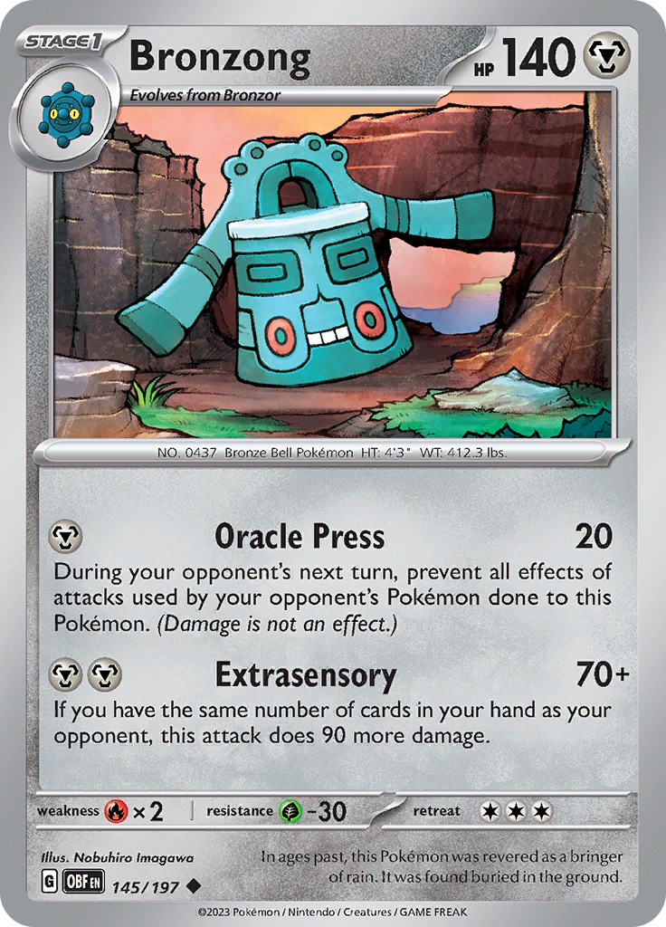 Bronzong (145/197) [Scarlet & Violet: Obsidian Flames] | Dragon's Lair Comics and Fantasy Houston TX