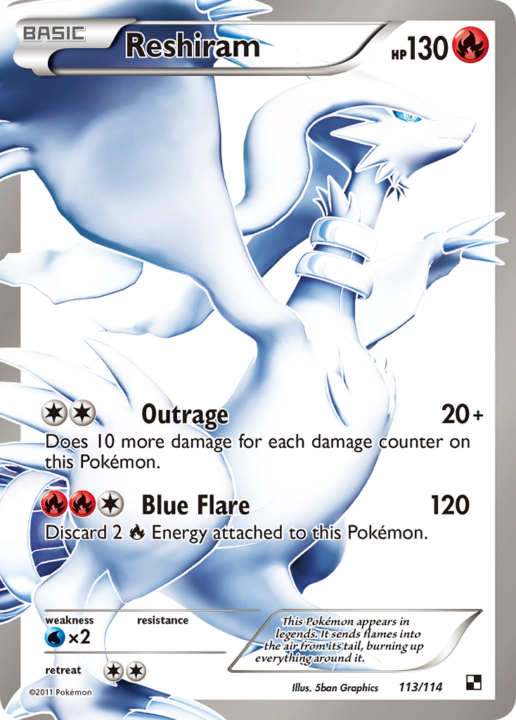 Reshiram (113/114) [Black & White: Base Set] | Dragon's Lair Comics and Fantasy Houston TX