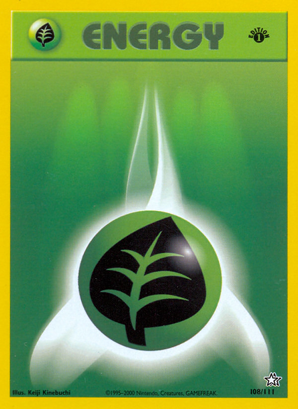 Grass Energy (108/111) [Neo Genesis 1st Edition] | Dragon's Lair Comics and Fantasy Houston TX