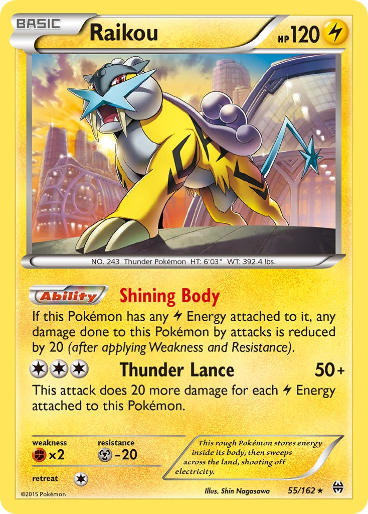 Raikou (55/162) (Cosmos Holo) (Blister Exclusive) [XY: BREAKthrough] | Dragon's Lair Comics and Fantasy Houston TX