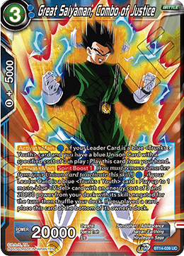 Great Saiyaman, Combo of Justice (BT14-039) [Cross Spirits] | Dragon's Lair Comics and Fantasy Houston TX