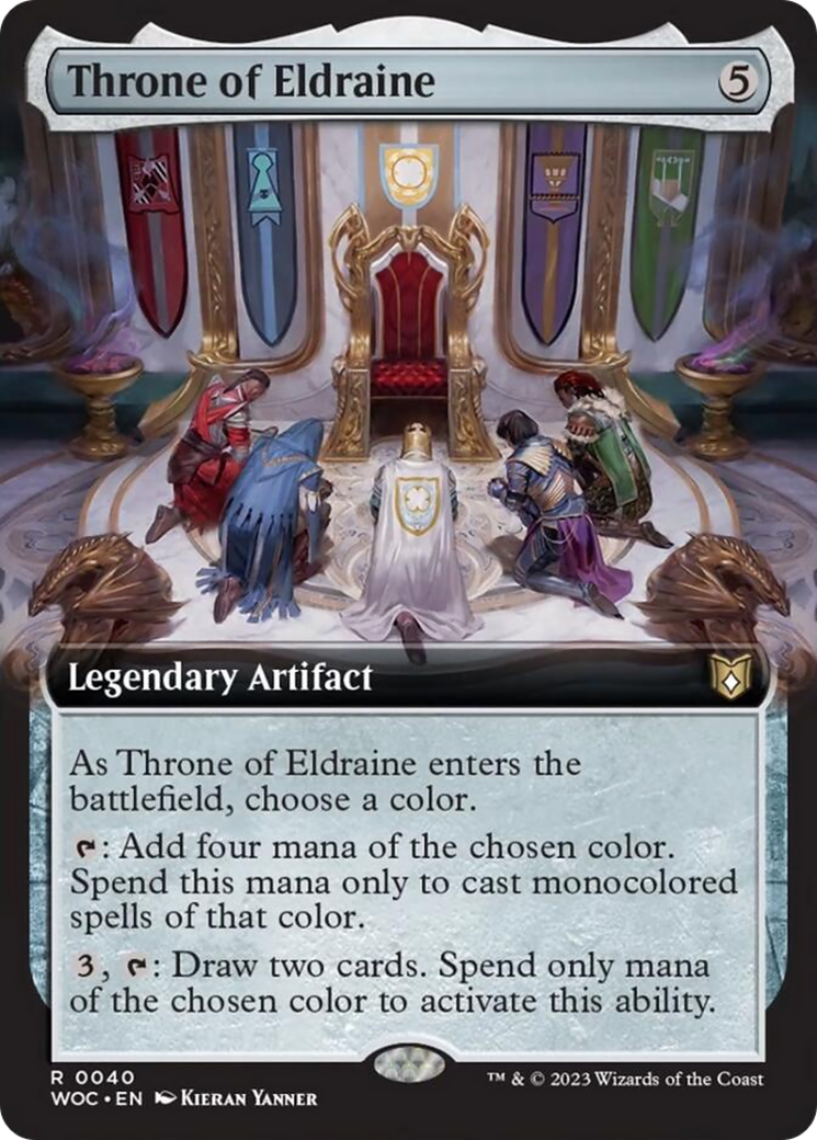 Throne of Eldraine (Extended Art) [Wilds of Eldraine Commander] | Dragon's Lair Comics and Fantasy Houston TX