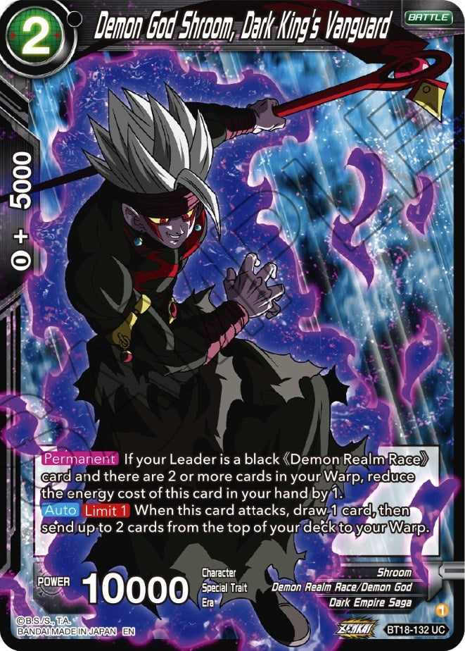 Demon God Shroom, Dark King's Vanguard (BT18-132) [Dawn of the Z-Legends] | Dragon's Lair Comics and Fantasy Houston TX