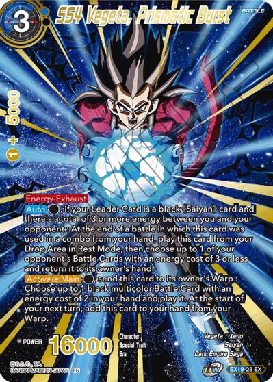 SS4 Vegeta, Prismatic Burst (EX19-28) [Special Anniversary Set 2021] | Dragon's Lair Comics and Fantasy Houston TX