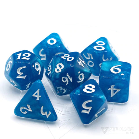 Die Hard Dice Elessia Wish Song w White Poly 7 Set | Dragon's Lair Comics and Fantasy Houston TX