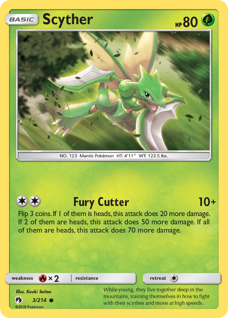 Scyther (3/214) [Sun & Moon: Lost Thunder] | Dragon's Lair Comics and Fantasy Houston TX