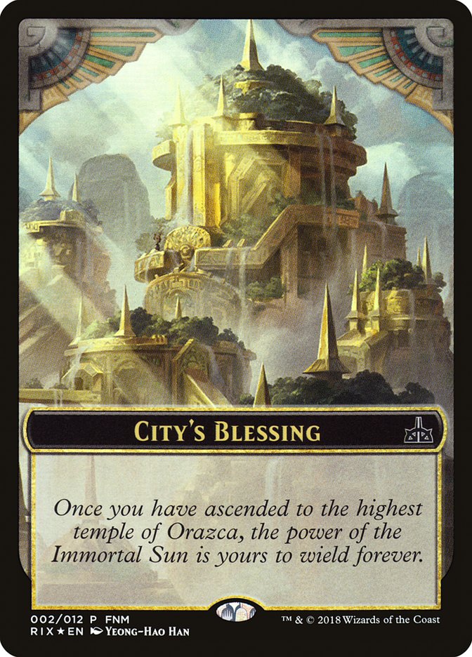 City's Blessing // Elemental Double-Sided Token [Friday Night Magic 2018] | Dragon's Lair Comics and Fantasy Houston TX