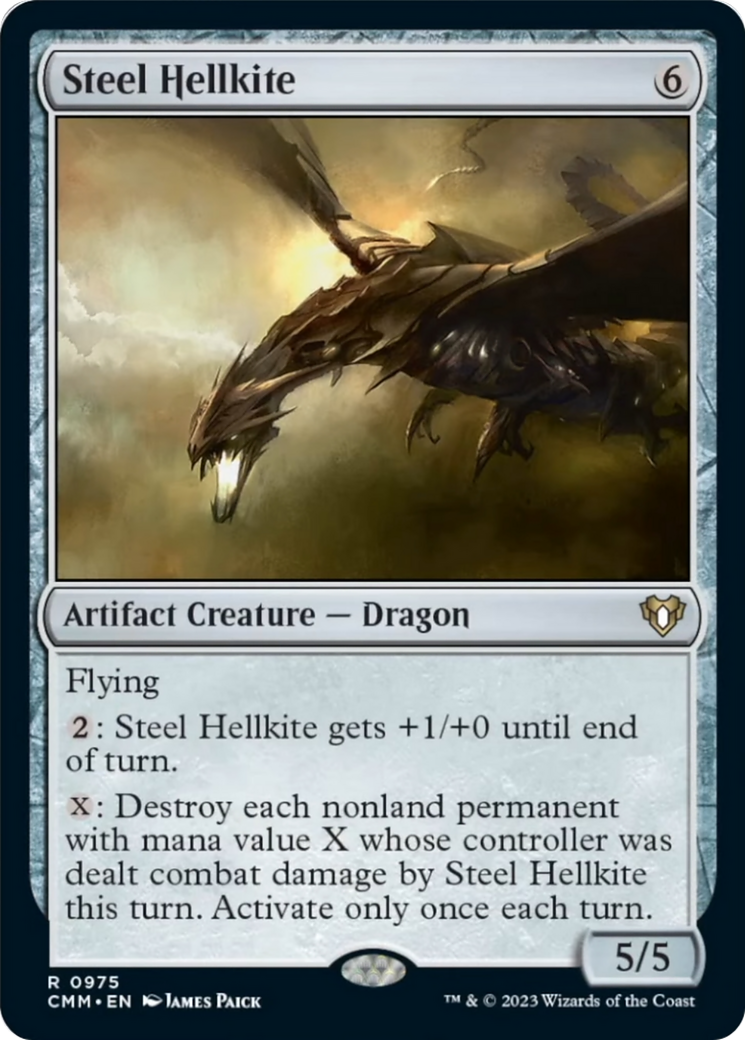 Steel Hellkite [Commander Masters] | Dragon's Lair Comics and Fantasy Houston TX