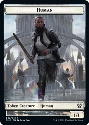 Human // Snake Double-Sided Token [Dominaria United Commander Tokens] | Dragon's Lair Comics and Fantasy Houston TX