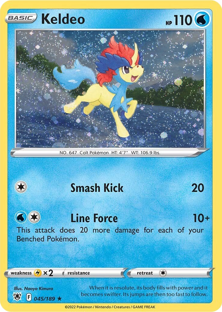 Keldeo (045/189) (Cosmos Holo) [Sword & Shield: Astral Radiance] | Dragon's Lair Comics and Fantasy Houston TX