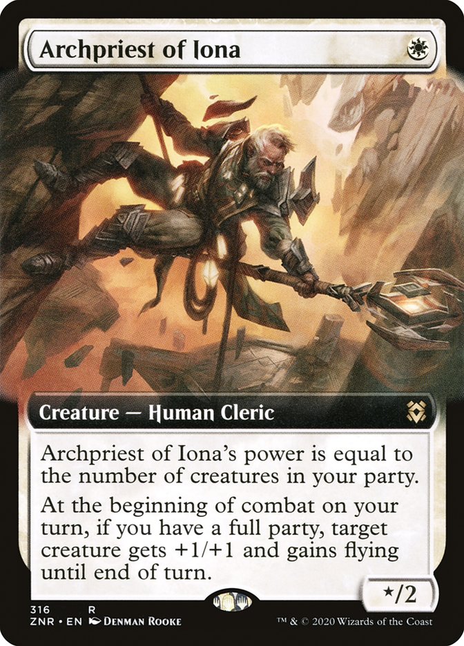 Archpriest of Iona (Extended Art) [Zendikar Rising] | Dragon's Lair Comics and Fantasy Houston TX