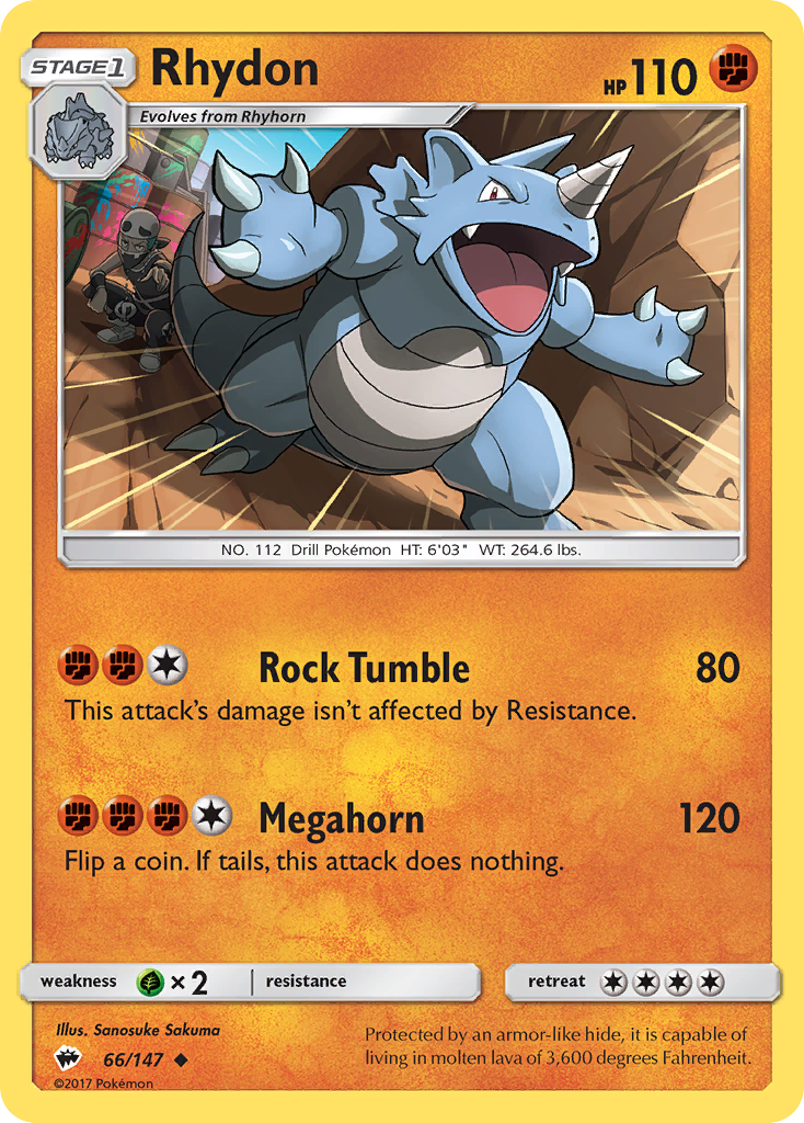 Rhydon (66/147) [Sun & Moon: Burning Shadows] | Dragon's Lair Comics and Fantasy Houston TX